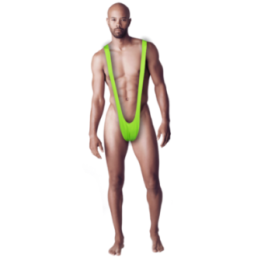 Maillot de bain - Slip - Borat - Vert - Déguisement - Humour - Taille unique