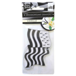 Désodorisant pour voiture - Drapeau bretron - Vanille - A suspendre - Fashion Breizh