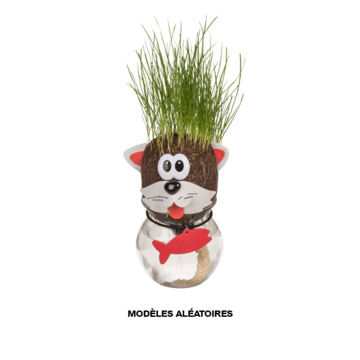 Jeu enfant - Tête d'animal en herbe - Jardinage - Idées cadeaux
