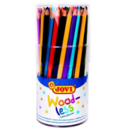 Crayons de couleurs - Sans bois - 84 couleurs vives - Mine résistante - Jovi