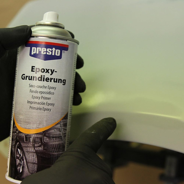 Apprêt - Epoxy - Gris - Anticorrosion - Acier, alu, plastique - Presto - 400ml