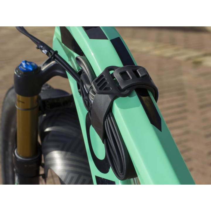 Sangle de fixation pour cadre de vélo - Porte accessoires - Silicone - Noir - AMS