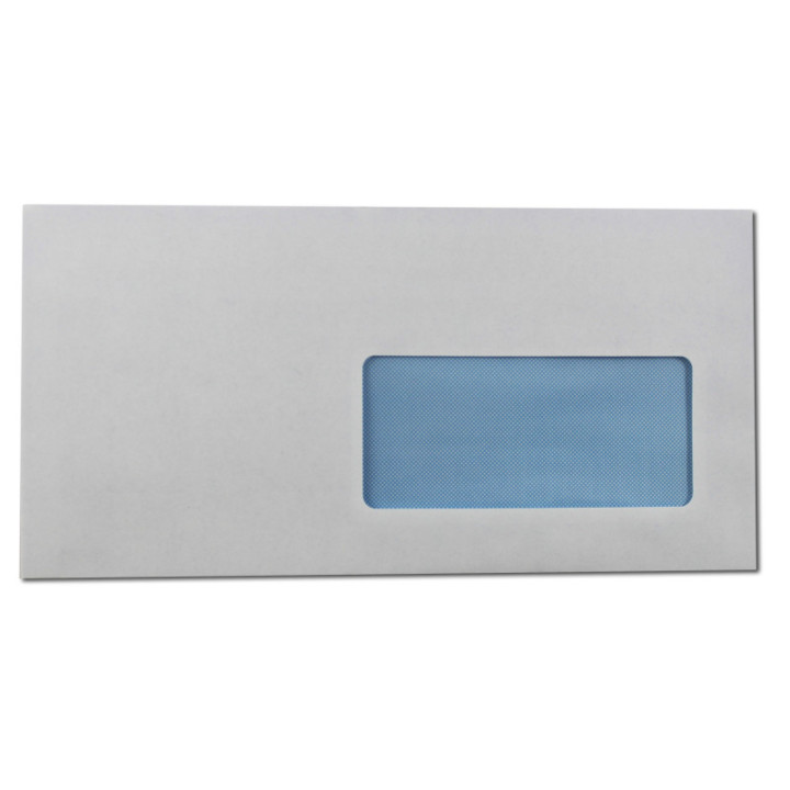 Enveloppes - Blanche - DL - 110x220mm - Avec fenêtre - Autocollante - Carton de 500 - GPV