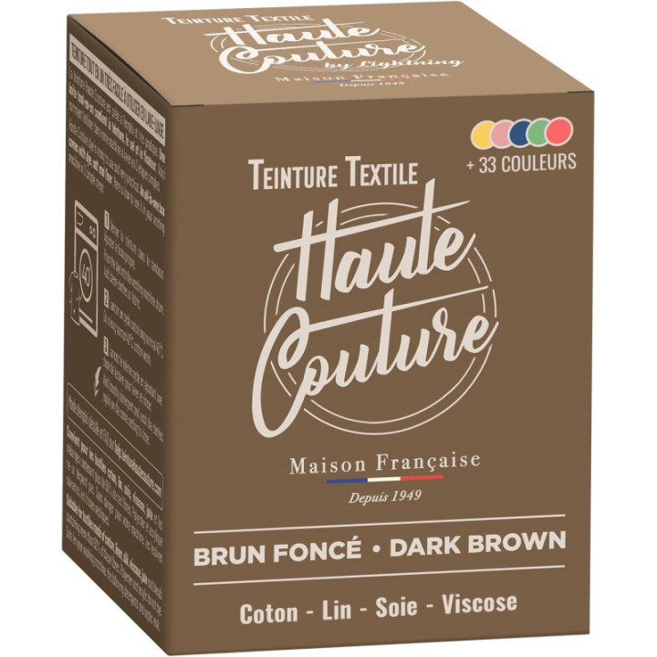 Teinture textile - Tout-en-un - Vêtements - Tissus - Brun foncé - 350g - Haute couture