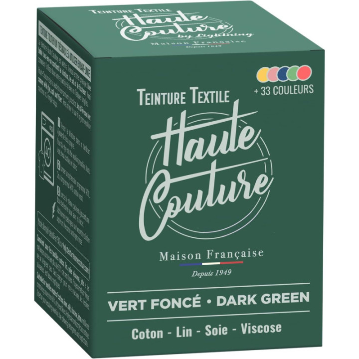 Teinture textile - Tout-en-un - Vêtements - Tissus - Vert foncé - 350g - Haute couture