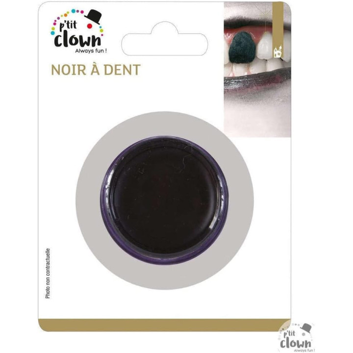 Noir à dents - Maquillage pour faire des dents noires - Déguisement - Pot