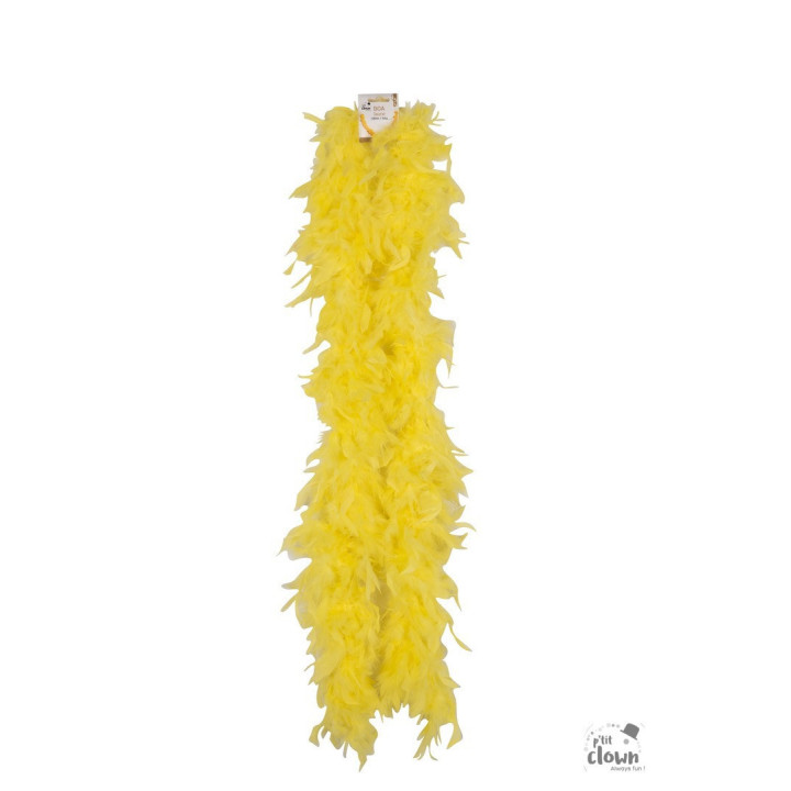 Boa à plumes - Jaune - 160 cm - Déguisement - Fête - Soirées - Cabaret - Charleston
