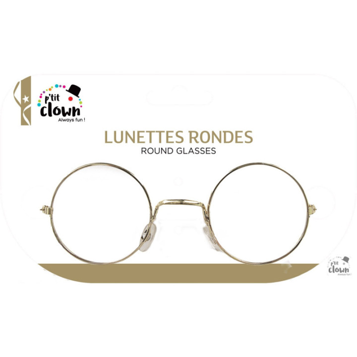 Lunettes rondes - Déguisement - Harry Potter - Père noël - Sorcier - Savant