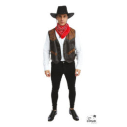 Gilet de cowboy - Pirate - Sans manche - Marron - Déguisement - Taille unique
