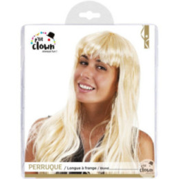 Perruque - Blonde - Avec frange - Déguisement - Cheveux longs - Femme