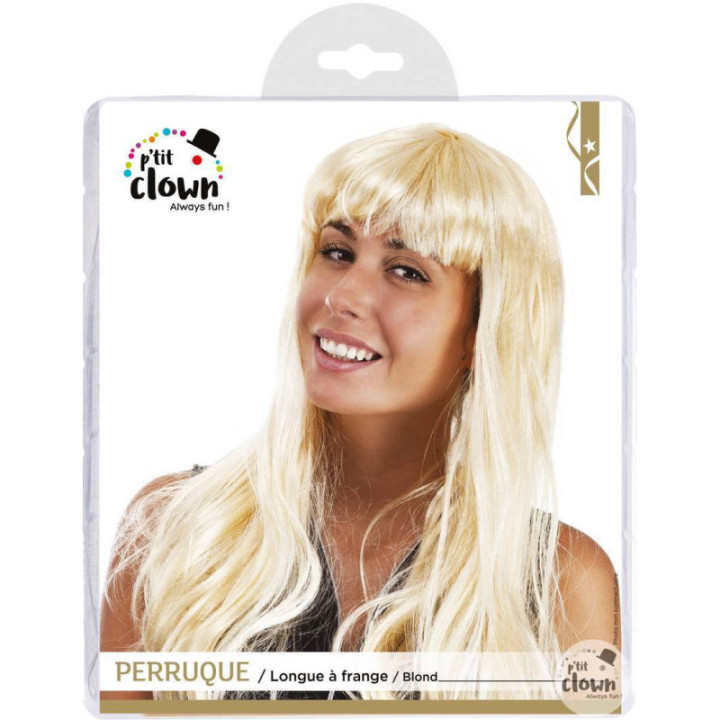 Perruque - Blonde - Avec frange - Déguisement - Cheveux longs - Femme