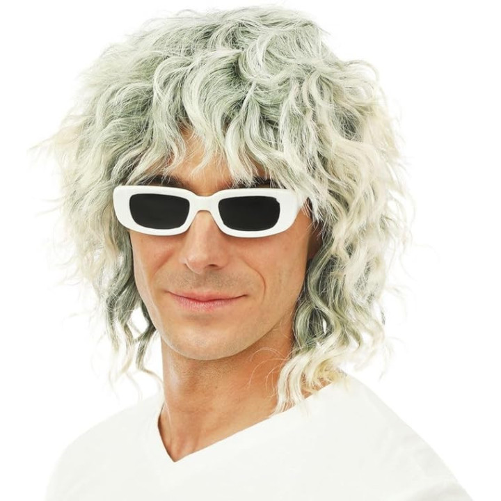 Perruque - Look rock'n roll - Star - Déguisement - Cheveux mi-long