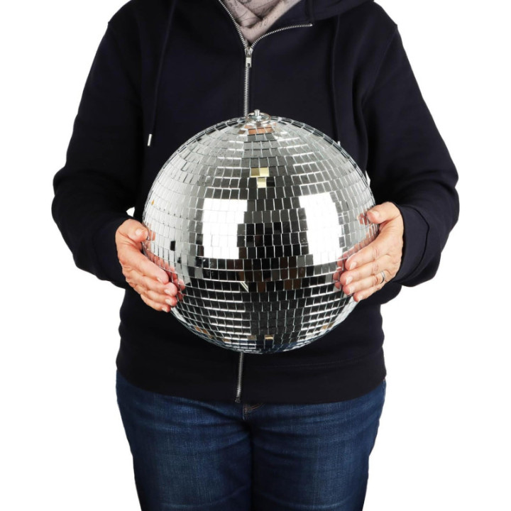 Boule à facettes - Décoration - Fête - A suspendre - 30cm diamètre - Argent