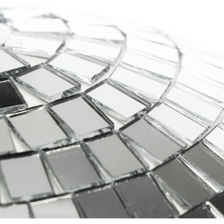 Boule à facettes - Décoration - Fête - A suspendre - 30cm diamètre - Argent