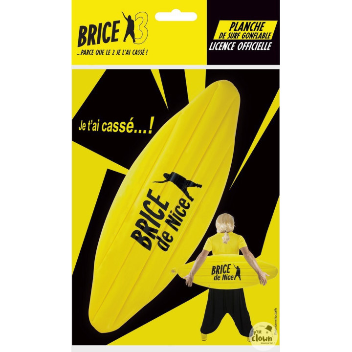 Brice de Nice - Planche de surf gonflable - 115x46cm - Déguisement - Adulte