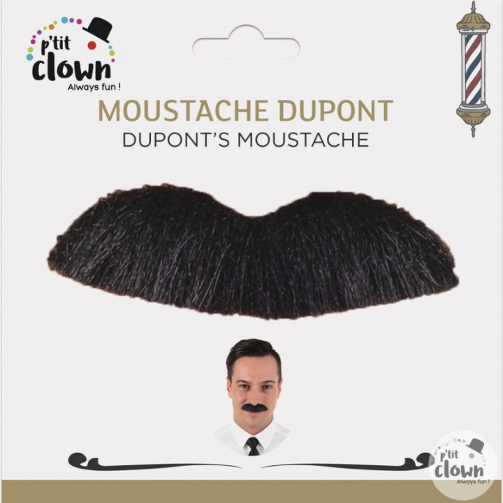 Fausse moustache - Déguisement - Accessoire - Autocollant - Noir