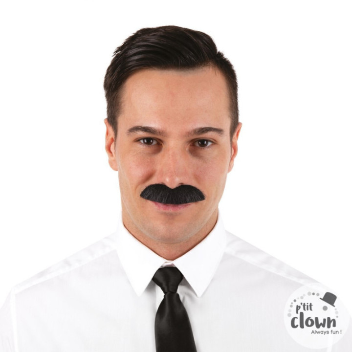 Fausse moustache - Déguisement - Accessoire - Autocollant - Noir