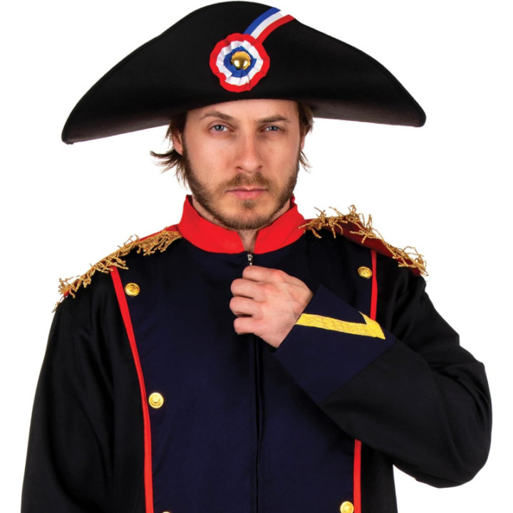 Chapeau de Napoléon - Déguisement - Bicorne - Adulte - Taille unique - Noir