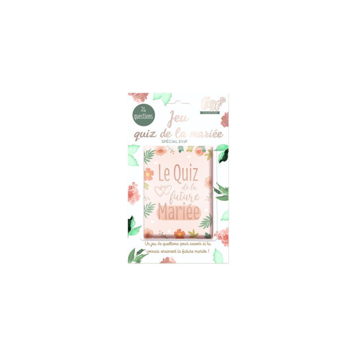 Jeu pour EVJF - Quizz de la future mariée - Enterrement de vie de jeune fille - Adulte