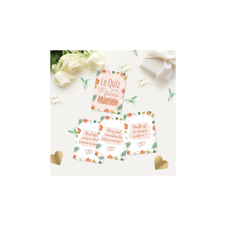 Jeu pour EVJF - Quizz de la future mariée - Enterrement de vie de jeune fille - Adulte