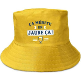 Bob - Chapeau - Jaune - Ça mérite un jaune ça - Humour - Idée cadeau - Taille unique