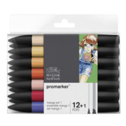 Feutres - Promarker - 12 couleurs - Manga Expansion - Winsor et Newton - Dessin - Illustration