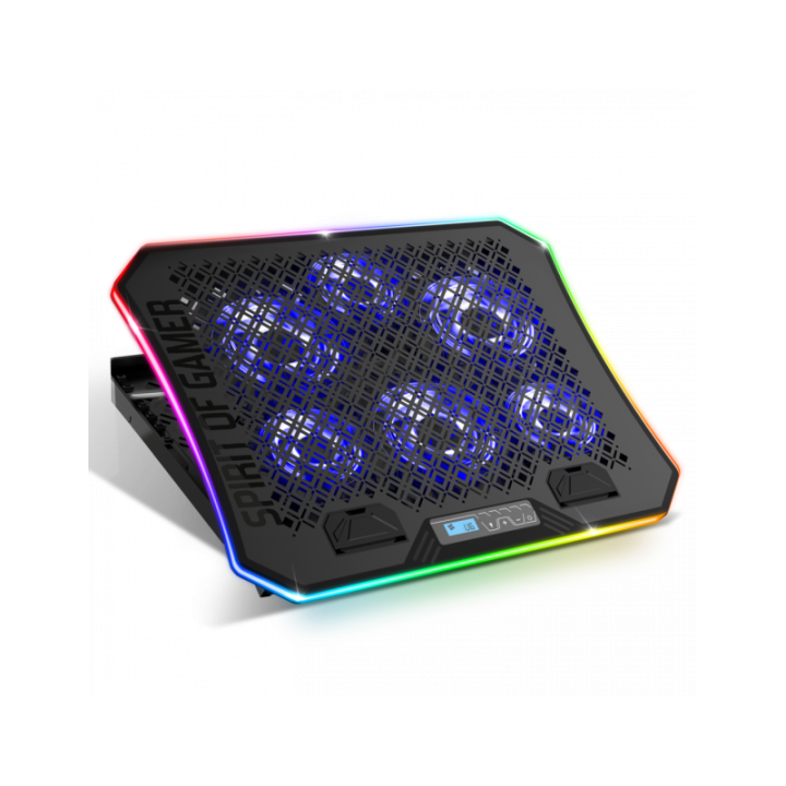 Refroidisseur - Pour ordinateur portable - Compatible de 10 à 17 pouces - Rétroéclairé - Spirit of Gamer - AIRBLADE 1200