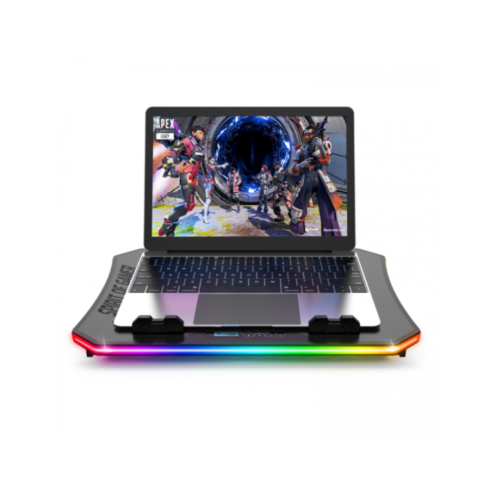 Refroidisseur - Pour ordinateur portable - Compatible de 10 à 17 pouces - Rétroéclairé - Spirit of Gamer - AIRBLADE 1200