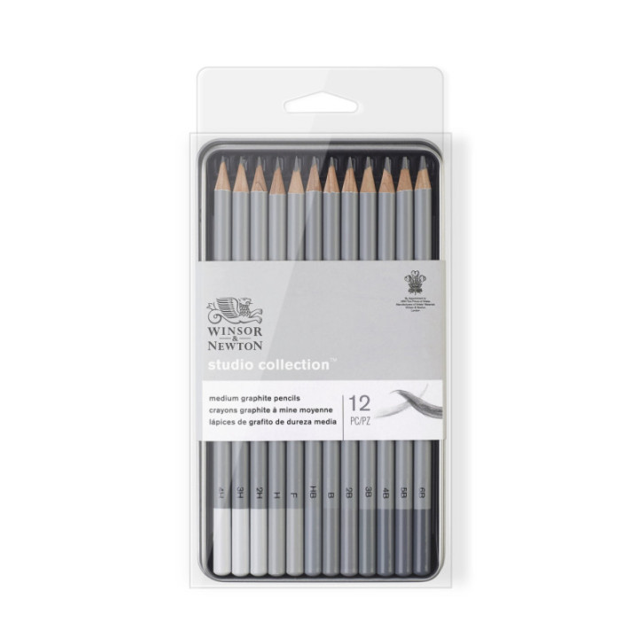 Set De 12 Crayons Graphite Studio Collection Winsor Et Newton