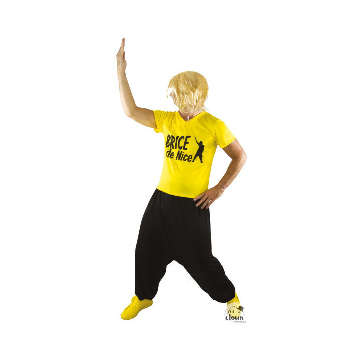 Déguisement - Brice de Nice - Pantalon + tee-shirt - Taille XXL - Adulte/enfant