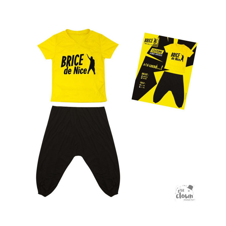 Déguisement - Brice de Nice - Pantalon + tee-shirt - Taille XXL - Adulte/enfant