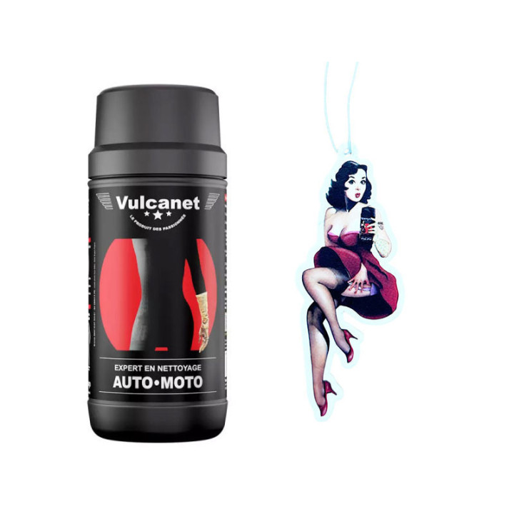 Vulcanet - Nettoyage auto/moto - Lavage sans eau - Lingettes + chiffon - Désodorisant offert