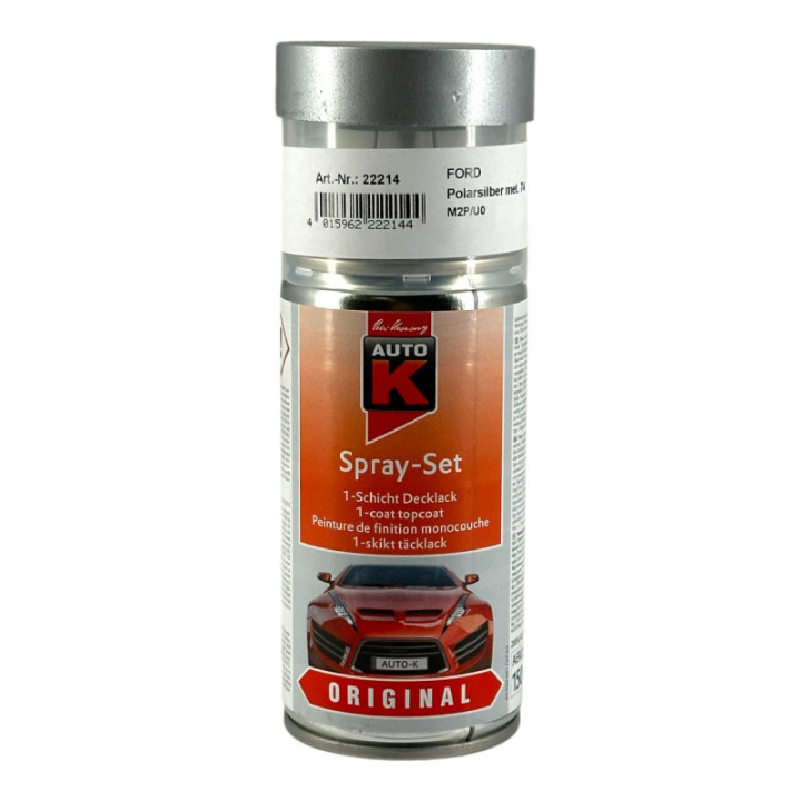 Bombe de peinture carrosserie - Ford - Polarsilber 74 - M2P/U0 - 150 ml - Auto K