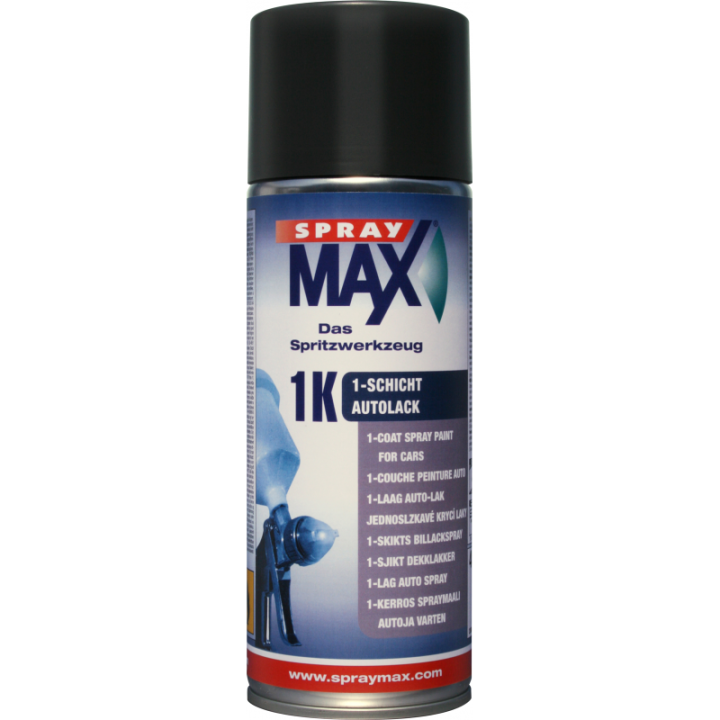 Bombe de peinture - Noir satiné - RAL 9005 - Auto/moto - SprayMax - 400ml