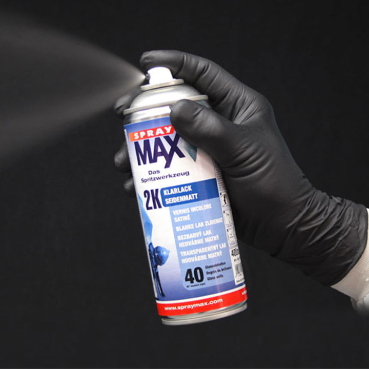 Bombe de vernis - Transparent - Satiné - Bi-composants - Auto/moto - SprayMax - 400ml