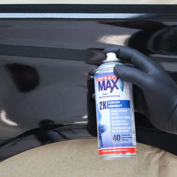 Bombe de vernis - Transparent - Satiné - Bi-composants - Auto/moto - SprayMax - 400ml