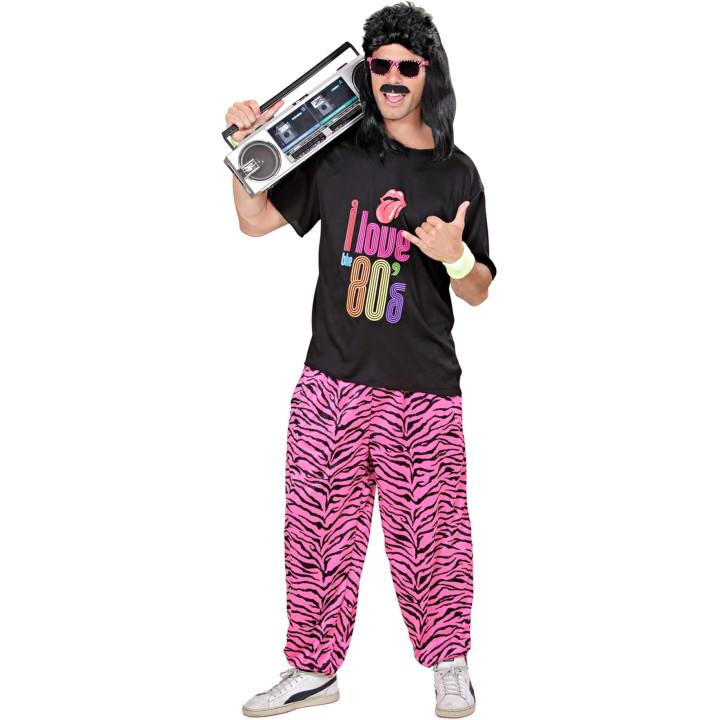 Déguisement - Années 80 - Baggy + Tee-shirt - Adulte - Homme - Taille XL