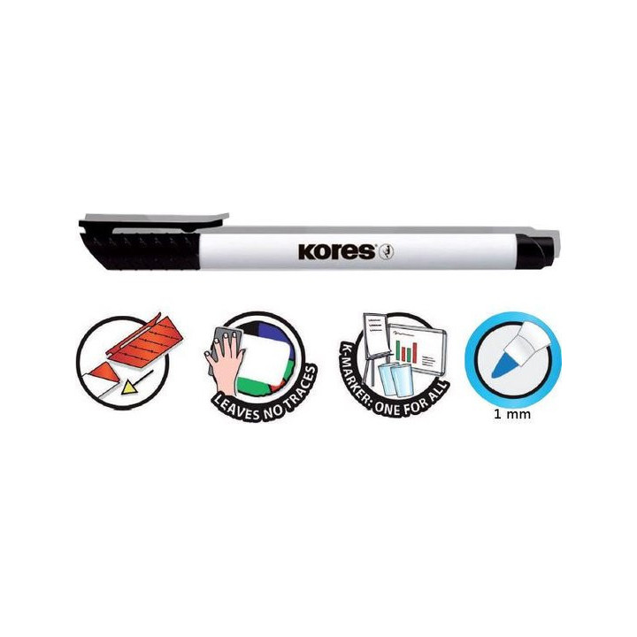 Lot De 10 Feutres Pour Tableau Blanc Pointe Fine - Kores