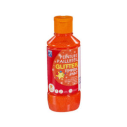 Flacon De Peinture Gouache Pailletée - 250 Ml - Orange - Lefranc Bourgeois