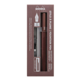 Stylo à plume - Alu - Marron - Plume iridium fine - Rechargeable - Rhodia scRipt
