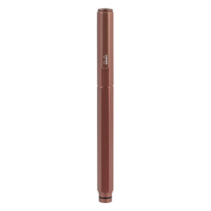 Stylo à plume - Alu - Marron - Plume iridium fine - Rechargeable - Rhodia scRipt