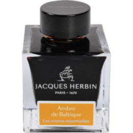 Encre pour calligraphie - Ambre de Baltique - Les encres essentielles - Herbin - Flacon 50ml