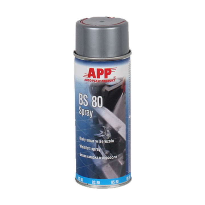 Graisse blanche au PTFE - Spray - Lubrifiant fortes charges et hautes températures - APP BS 80