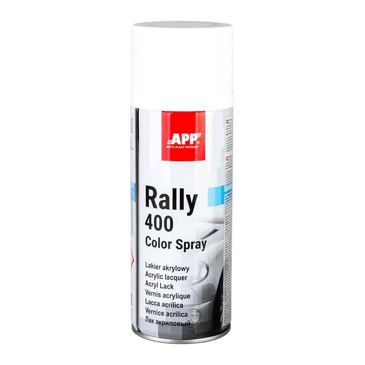 Bombe de peinture carrosserie APP Rally 400 blanc brillant 400 ml
