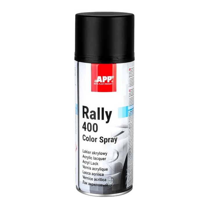 Bombe de peinture - Noir - Mat - Acrylique - Carrosserie - APP - Rally 400 - 400ml