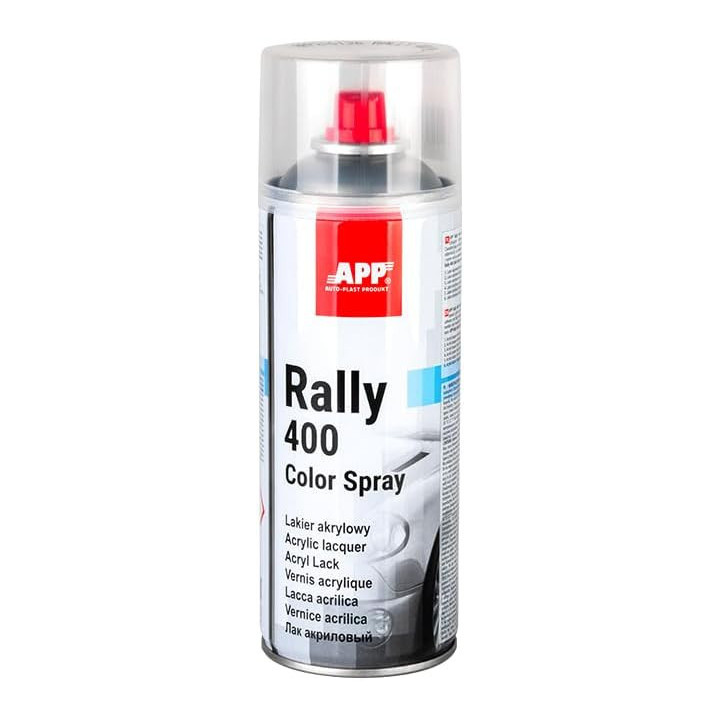 Bombe de vernis - Transparent - Brillant - Acrylique - Carrosserie - APP - Rally 400 - 400ml