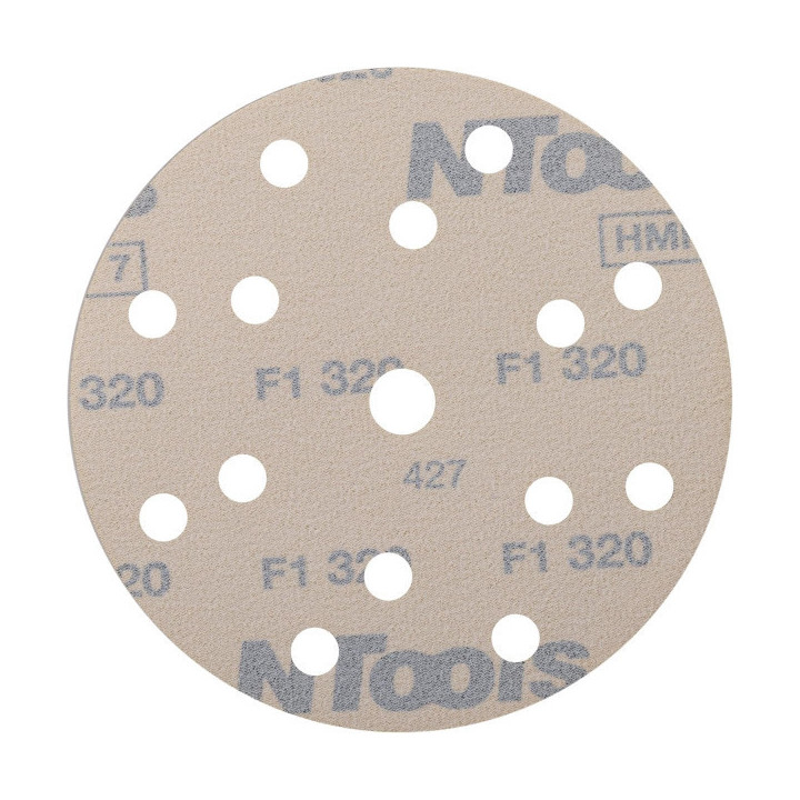 Disque de ponçage - Abrasif - 150mm diamètre - Grain 320 - 10 pièces - Ntools HMF7