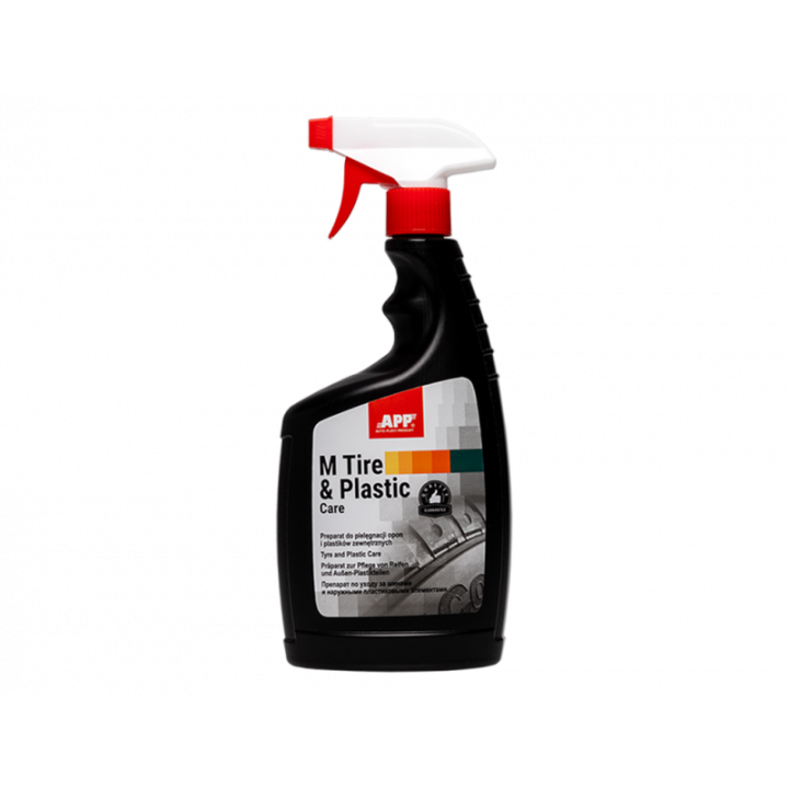 Produit nettoyant - Plastique et caoutchouc extérieur - Pneus - Voiture - APP - 650ml