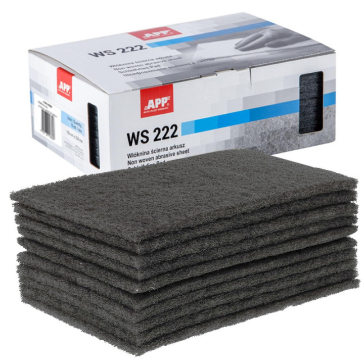 Fibre abrasif - Pour ponceuse - Grain fin - 150x230mm - 10 pièces - APP WS 222