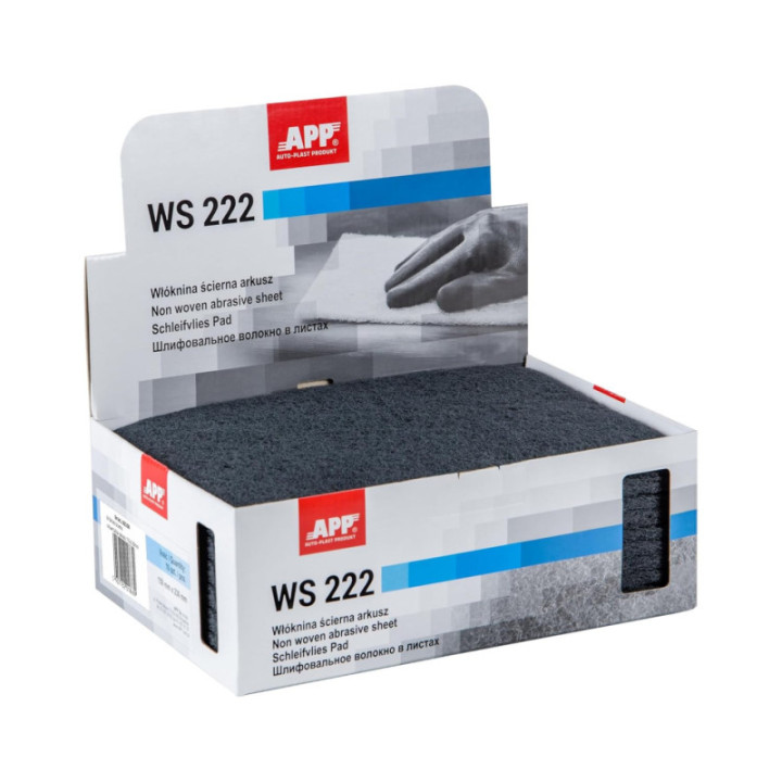 Fibre abrasif - Pour ponceuse - Grain fin - 150x230mm - 10 pièces - APP WS 222